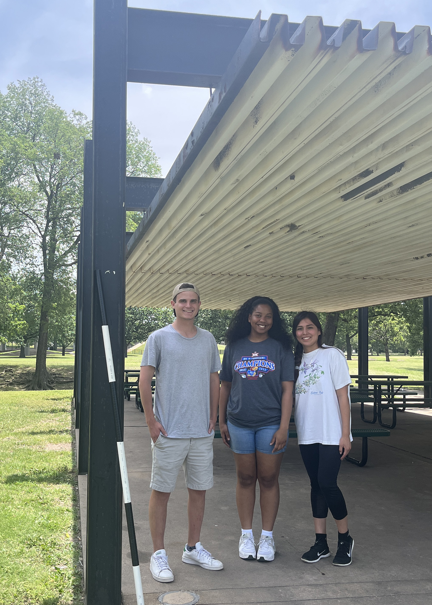 Monet, Brittany, and Jonathan working on the KU Racial Equity Grant project. 