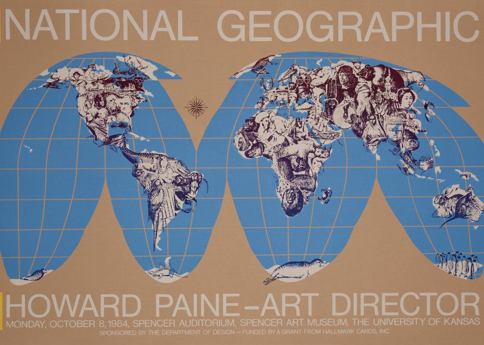 poster featuring an illustrated map 