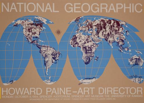 poster featuring an illustrated map 